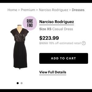 Narciso Rodríguez Black mid-length dress (M)